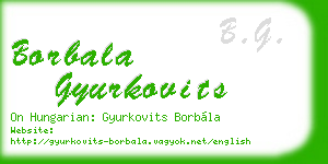 borbala gyurkovits business card